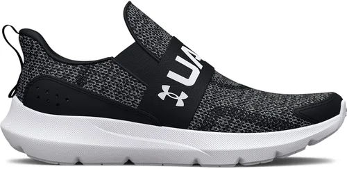 Miniatura 4 de Under Armour Tenis unisex para correr preescolar Surge 3 sin cordones para niños