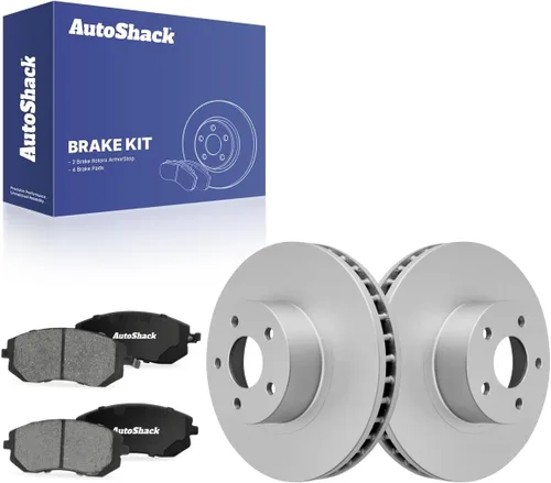 Miniatura 13 de AutoShack 10.91" (277 mm) Rotores de freno ventilados delanteros + pastillas de freno cerámicas de reemplazo para 2002-2010 Subaru Impreza 2003-2005