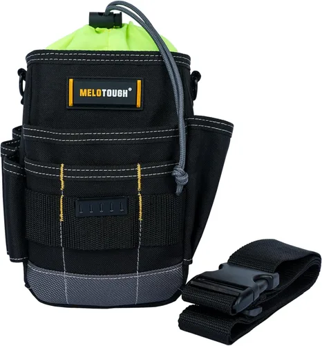 Miniatura 10 de MELOTOUGH Bolsa de herramientas para electricista, bolsas para cinturón de herramientas, múltiples bolsillos, organizador de herramientas