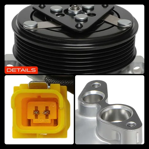 Miniatura 9 de A-Premium Compresor de aire acondicionado con embrague compatible con Mini Cooper 2007-2016, Cooper Paceman 2013-2016, Cooper Countryman 2011-2016