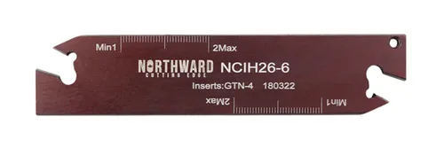 Miniatura 16 de Accusize Industrial Tools para insertos GTN-2, ancho 0.087–0.094 pulgadas, altura 0.75 pulgadas, NCIH19-2 Hoja ajustable de parada positiva