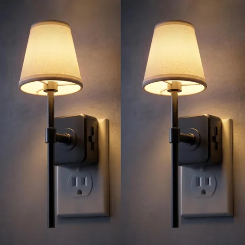 Miniatura 14 de L LOHAS LED Luz nocturna, paquete de 2 luces nocturnas de burbujas de 3000 K enchufables a la pared, luces nocturnas acrílicas con sensor de luz