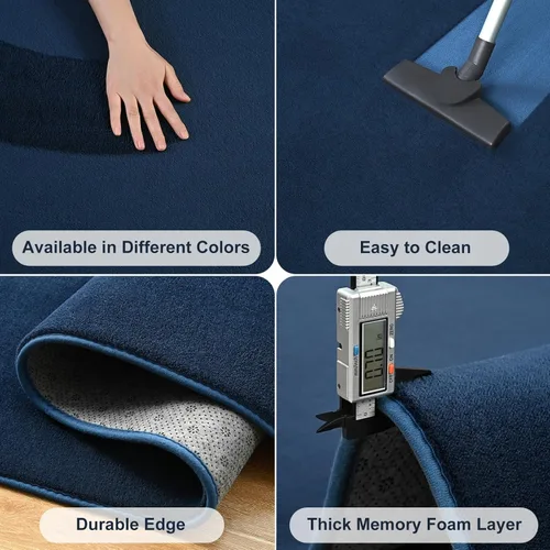 Miniatura 16 de Amearea Alfombras modernas para dormitorio, sala de estar, alfombra de espuma viscoelástica gruesa de 4 x 6 pies, alfombra de espuma viscoelástica