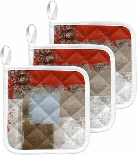 Miniatura 11 de Juego de 2 soportes para ollas de Halloween para cocina, platos de sartén para horno, tapete a prueba de calor con lazo para colgar, agarraderas