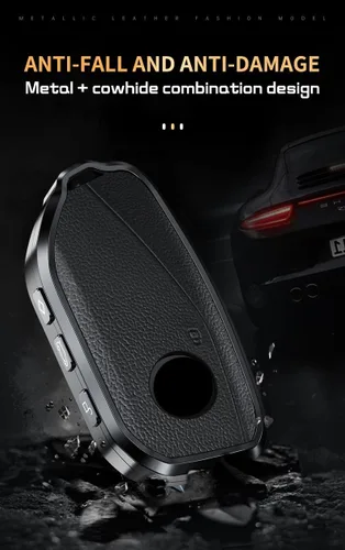 Miniatura 4 de Funda protectora para llavero BMW IX 2023 para BMW Serie 7 760i X7 IX i7 XM 2023 Accesorios para llaves inteligentes con llaveros Aluminio y Negro