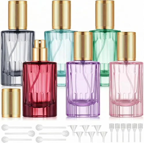 Miniatura 19 de Teenyyou 6 botellas vacías de perfume de vidrio de 30/50/3.4 fl oz a granel para fabricantes de perfumes, botellas de colonia atomizadoras