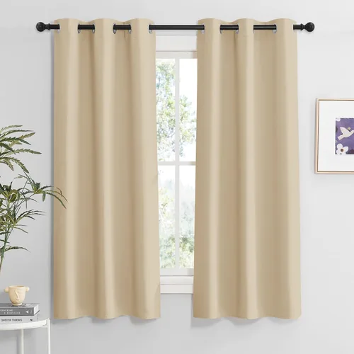 Miniatura 67 de RYB HOME Cortinas opacas de cocina de 36 pulgadas de largo, tratamiento de privacidad para ventanas pequeñas, aislamiento térmico, telón de fondo