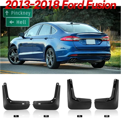 Miniatura 2 de BDFHYK Guardabarros 4 Piezas Guardabarros Delanteros y Traseros Compatibles con Ford Fusion 2013-2018 Sin Guardabarros OEM