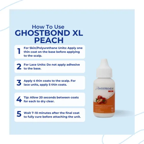 Miniatura 6 de GHOSTBOND XL Adhesivo para Reemplazo de Cabello - 1.3 oz - Pegamento Invisible para Peluca de Unión: Control Extra de Humedad - Resistente al Agua