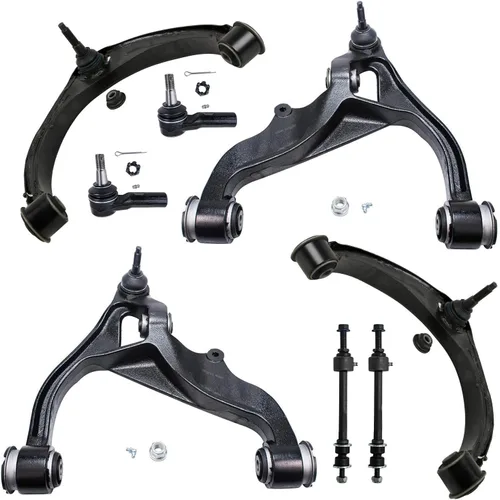 Miniatura 186 de Detroit Axle - Kit de brazos de control de extremo delantero de 8 piezas para Dodge Dakota 00-04, Durango 00-03, 4 brazos de control superior e