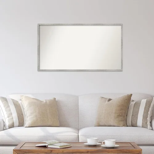 Miniatura 943 de Amanti Art Espejo de baño blanco para sobre el fregadero, 32 x 45 pulgadas, espejo de tocador rectangular blanco esbelto, marco de madera moderno