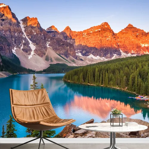 Miniatura 11 de wall26 - Mural de pared grande - Paisaje estilo pintura al óleo con cielo reflejado en la superficie del agua tranquila Papel pintado de vinilo