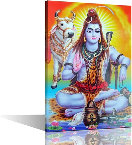 Miniatura 25 de TUMOVO Lord Ganesha - Decoración de pared Ganapati de Deidad india, cuadros impresos en lienzo, pósteres de pintura hinduismo cultural hindú