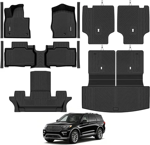 Miniatura 47 de Alfombrillas de piso Naibeve para Ford Edge 2015 2016 2017 2018 2019 2020 2021 2022 2023 2024 2025 - Ajuste personalizado para todo clima