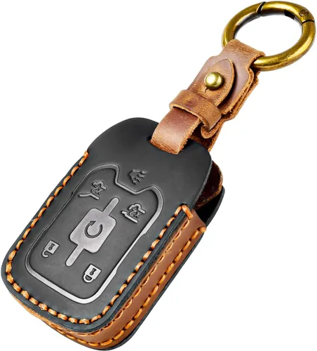 Miniatura 11 de OFFCURVE Funda de cuero para llave de automóvil Chevy GMC, compatible con Chevrolet Silverado Suburban Tahoe GMC Acadia Sierra Terrain Yukon Smart