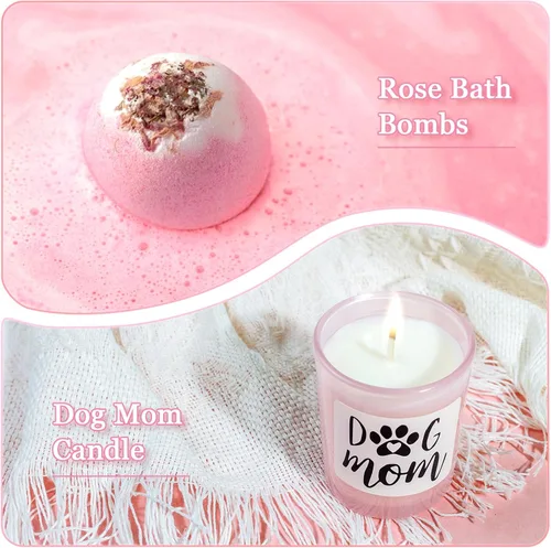 Miniatura 7 de Regalos de mamá para mujeres, regalos amantes de los perros para amantes de los perros, cesta de regalo con temática de perros, regalos