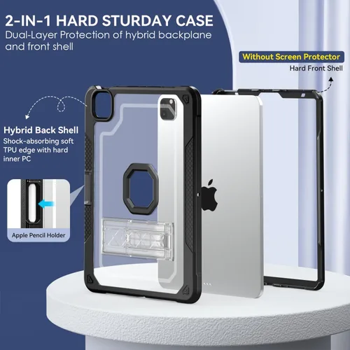 Miniatura 3 de ZoneFoker Funda para iPad Pro 12.9 Pulgadas 6ª/5ª/4ª/3ª Generación 2022/2021/2020/2018, Funda Protectora Esbelta y Resistente para iPad Pro 12.9