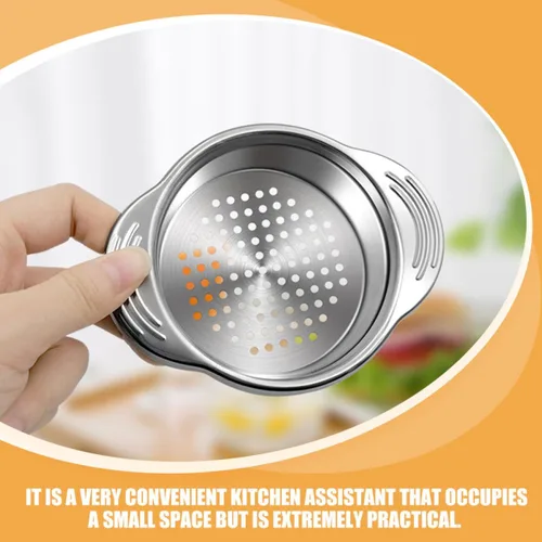 Miniatura 6 de Garneck 2Pcs Stainless Steel Canning Strainer Sieve Food Can Drainer Oil Remover Kitchen Tool for Tuna Beans Fruits with Fast Filtration and Easy
