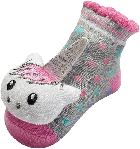 Miniatura 2 de PUPPET Calcetines sonajeros para bebé, botines de algodón, juego de regalo, Multicolor, 6 meses