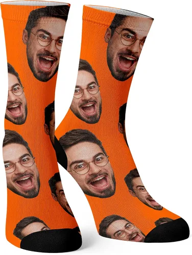 Calcetines de cara personalizados, 9 colores, calcetines de fotos personalizados con tu cara, tu gato o perro, calcetines divertidos para hombres y