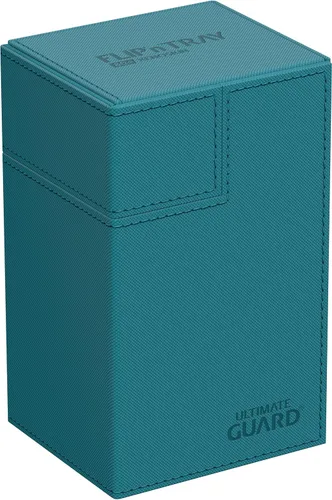 Miniatura 12 de Estuche Ultimate Guard Flip'n'Tray 100+, para 100 cartas con fundas dobles de TCG + bandeja para dados, negro, cierre magnético independiente