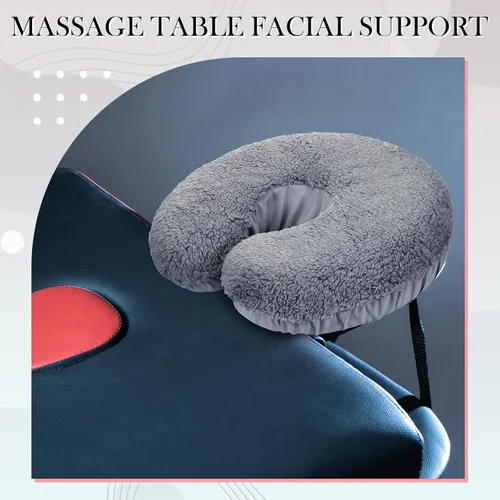 Miniatura 6 de Mixweer 2 fundas de almohada para reposacabezas de mesa de masaje de forro polar de 14.6 x 13 pulgadas, almohadilla de almohada para reposacabezas
