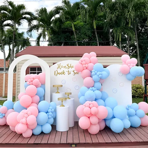 Miniatura 4 de Voircoloria - Globos azul bebé claro, paquete de 66 globos de 12 pulgadas de látex para fiestas para niños y niñas, para cumpleaños, baby shower, 16