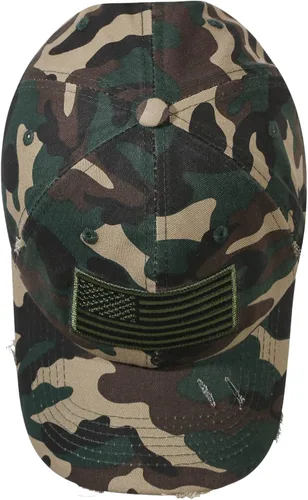 Miniatura 104 de IIN Gorra de béisbol con bandera estadounidense para hombres y mujeres, de perfil bajo, militar, militar, militar, para papá