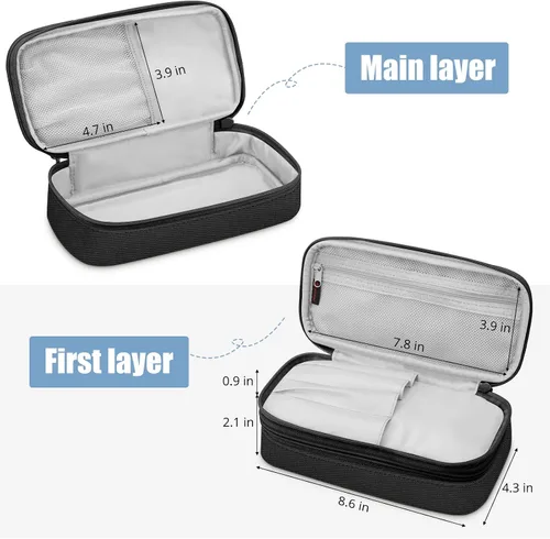 Miniatura 6 de FINPAC Estuche para lápices, caja de lápices de gran capacidad, organizador de almacenamiento de artículos de papelería para mujeres, hombres