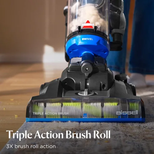 Miniatura 4 de Bissell CleanView Aspiradora giratoria con rodillo de cepillo de triple acción, dirección giratoria, varita de extensión, tanque de suciedad fácil