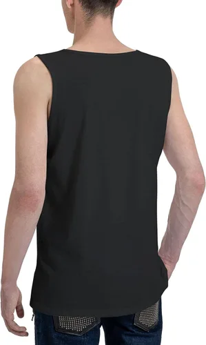 Miniatura 4 de Hombre Muscle Tank Tops Camiseta Moda Festival de Música sin mangas Camiseta