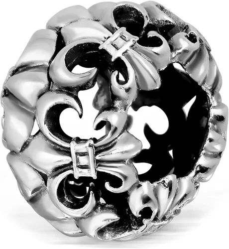 Miniatura 3 de withlovesilver Plata de ley 925Circonia Patrón Scout Flor Bola Bead Colgante