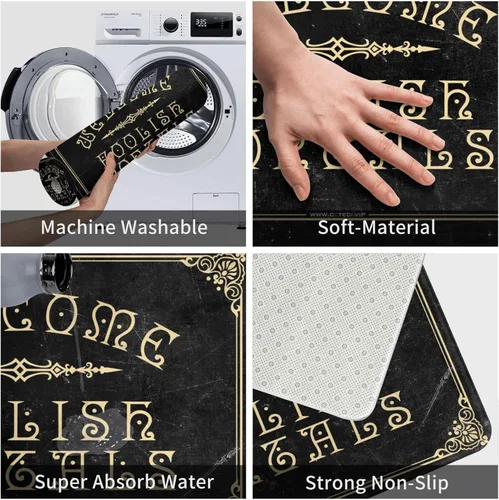 Miniatura 3 de Divertido felpudo para puerta delantera, 1 tapete de bienvenida liso para puerta delantera, decoración de otoño (talla : 19.7 x 31.5 in)