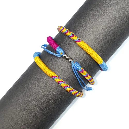 Miniatura 5 de LAMIBEE Pulsera de Orgullo, pulsera de polietileno, LGBTQA+ Orgullosamente Love Boho Estilo Pulsera de Muñequera, Pulsera de cuerda de surfista