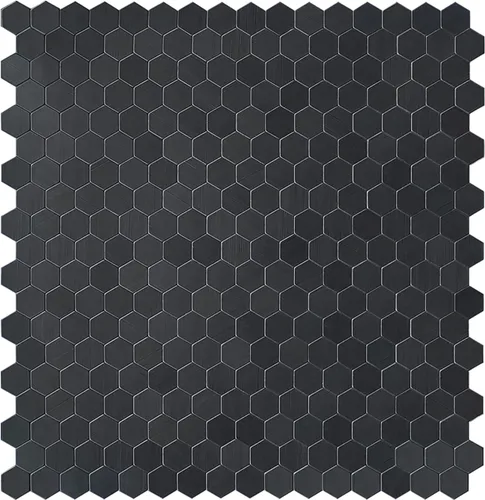 Miniatura 12 de Protector contra salpicaduras de acero inoxidable hexagonal despegar y pegar, azulejos de pared autoadhesivos de aluminio despegar y pegar