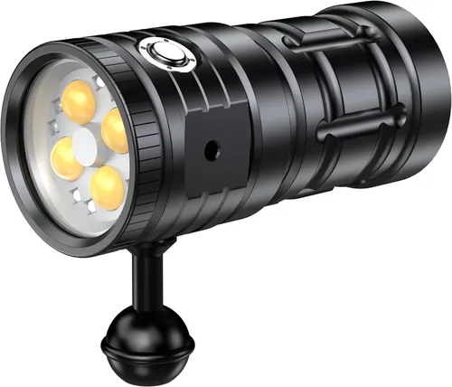 Miniatura 8 de Luz de buceo para fotografía subacuática, linterna de buceo súper brillante de 4500 lúmenes, luz de video subacuática impermeable de 328.1 ft
