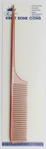 Miniatura 2 de Krest Bone - Peine de cola de rata de 9 pulgadas, peine profesional resistente al calor para desenredar y seccionar