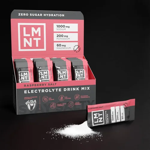 Miniatura 4 de LMNT - Electrolitos sin azúcar - Sal de frambuesa Mezcla de bebida 30