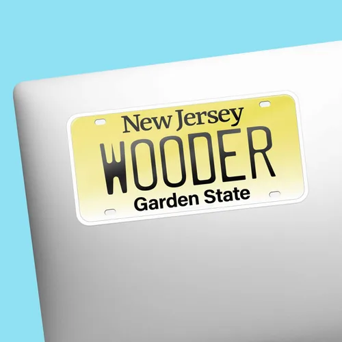 Miniatura 2 de Wooder NJ - Adhesivo para placa de matrícula, divertidas calcomanías de Nueva Jersey, calcomanía de Filadelfia para Hydroflask, laptop, termo
