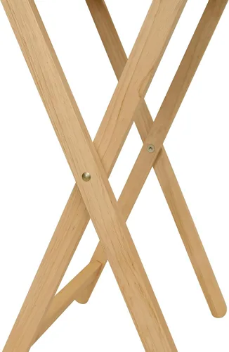 Miniatura 9 de eHemco Mesa plegable de madera dura de gran tamaño para la cena, comer, 25.5 pulgadas, natural