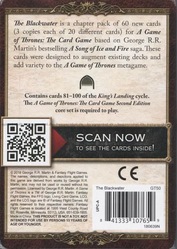 Miniatura 2 de A Game of Thrones LCG 2ª edición: The Blackwater Chapter Pack - Edades 14+, 2-4 jugadores, 60 minutos de tiempo de juego, hecho por Fantasy Flight