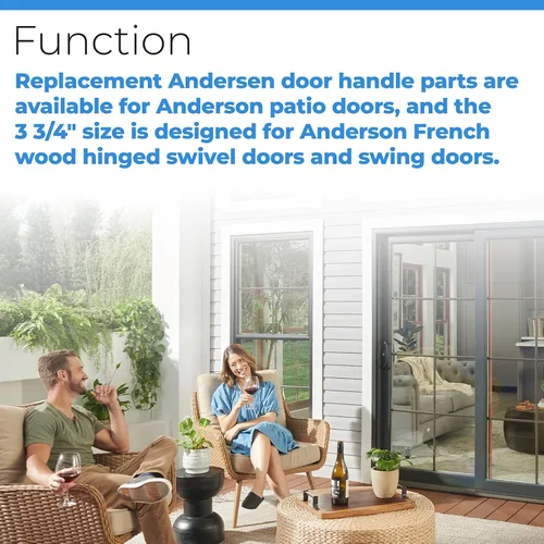 Miniatura 7 de PalpitateC Piezas de repuesto para manija de puerta Andersen de 3-3/4 de largo, compatibles con puertas de patio Andersen, puerta con bisagras