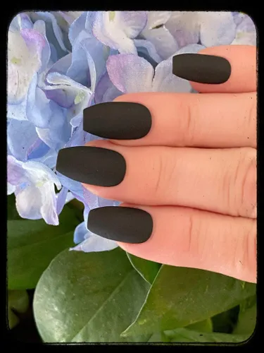 Miniatura 5 de Esmalte de uñas negro mate, esmalte negro, esmalte de uñas crema mate: carbón
