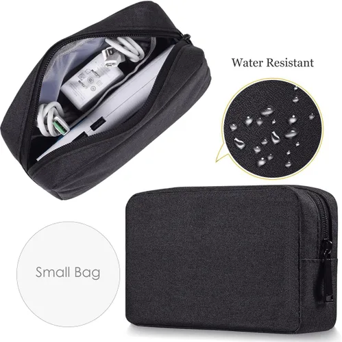 Miniatura 5 de CAAORDKSO Organizador de Electrónicos Estuche de Viaje, Organizador de Cables Bolsa Organizadora de Cables de Viaje Impermeable Portátil Estuche