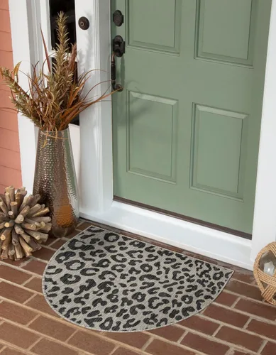 Miniatura 36 de Unique Loom Outdoor Safari Collection Alfombra de área - Leopardo (4 pies 1 pulgada x 6 pies 1 pulgada rectangular, gris claro/gris)