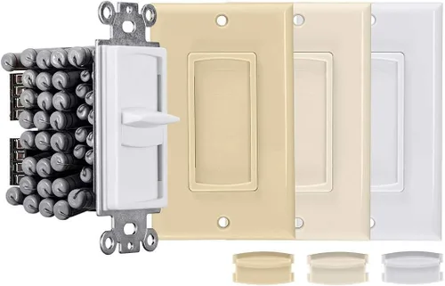 Miniatura 7 de Monoprice Control de volumen de altavoz a juego de impedancia deslizante de 100 W con kit de color, conecta varios pares de altavoces a un solo
