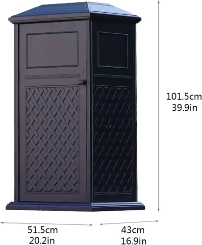 Miniatura 2 de Bote de basura para exteriores de gran capacidad con cenicero, cubo de basura de metal adecuado para interiores, oficina, hotel, centro comercial