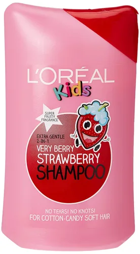 Miniatura 3 de L'Oreal Kids Champú extra suave 2 en 1, batido de fresa, 9 onzas líquidas