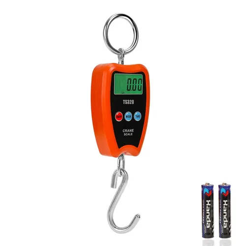 Balanza de grúa digital Outmate 300 kg/660 lb 200 kg/440 lb con LED Balanza colgante mini portátil para garaje, granja, caza, pesca, etc. (200