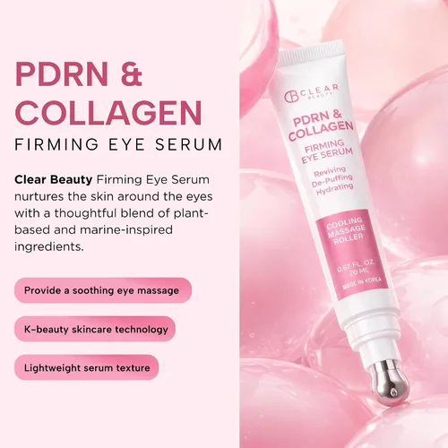 Miniatura 3 de Clear Beauty Suero para ojos con ADN de salmón PDRN y colágeno, dermatológicamente probado, antienvejecimiento, cuidado de la piel coreano, rodillo